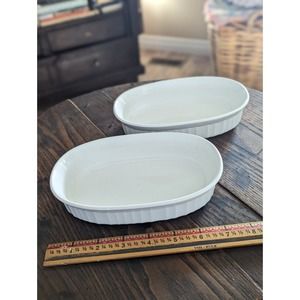 Corning Ware FRENCH WHITE Individual F-15-B 475 ML Oval Casserole (2)!